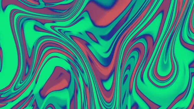 Art digital, abstracte, colorit, líquid, modern cobreix fons verd vermell 4K fons de pantalla