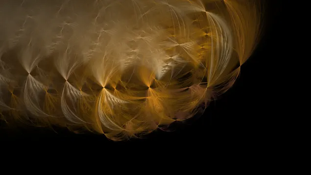 Дигитално - кугла од златног пера 4K позадина