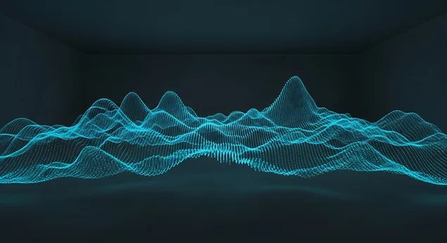 Peizazh Dixhital i Grimcave Blu 8K sfond