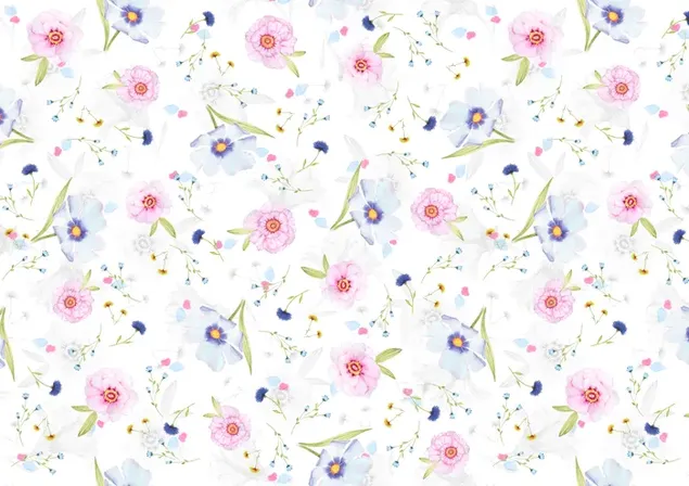 Digitales Blumenmuster in verschiedenen Farben herunterladen