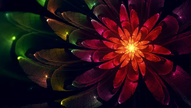Bunga fraktal digital