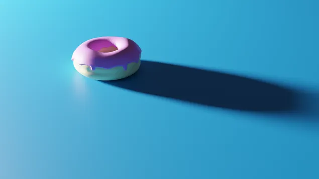 Digital rendered Donut with blue background 1440p