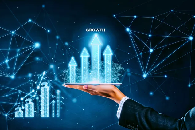 Dijital Dönüşüm, Veri Analitiği ve Yapay Zeka İnovasyonuyla İşletme Büyümesini Teşvik Ediyor 4K duvar kağıdı