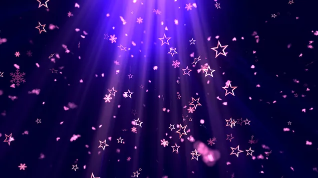Digitale kunst - Vallende paarse sterren download