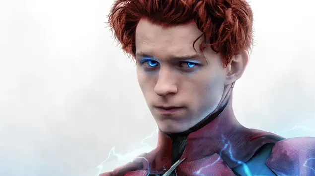 Páipéar balla Chruthaigh Dearthóir Diiego Ealaín Fan a Shamhlaíonn Tom Holland mar The Flash4K
