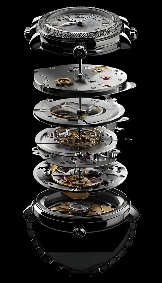 Sökülmüş Lüks Saat Mekanizması Ortaya Çıktı 2K duvar kağıdı