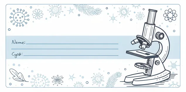 Alla scoperta del mondo microscopico con un'illustrazione al microscopio scientifico 4K sfondo