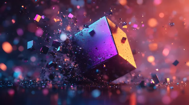 disintegration in motion: the fragmented cube lepse