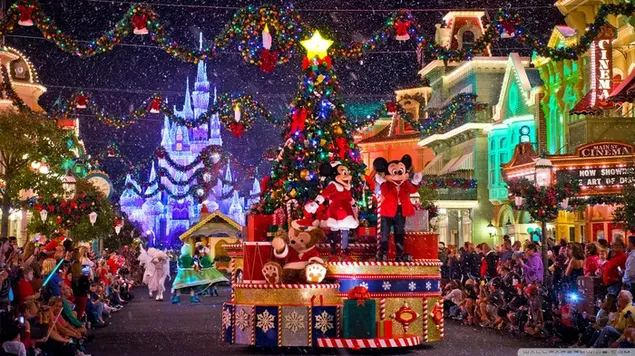 Шпалери Діснейлендський мітинг у різдвяну ніч HD