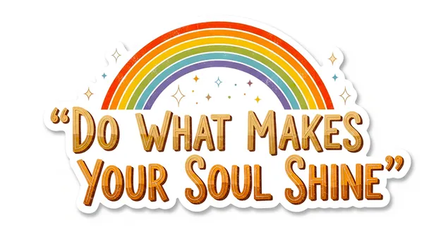 gor hvad der far din sjael til at skinne - motiverende citat om regnbuen download