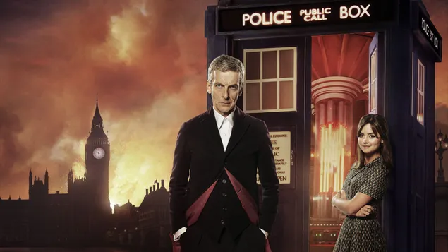 Doctor Who en la ciudad 4K fondo de pantalla