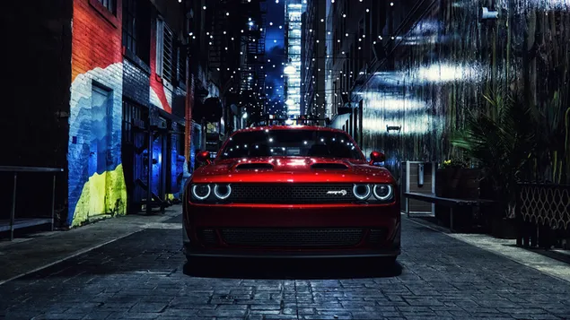 Шпалери Dodge challenger SRT hellcat червоний HD
