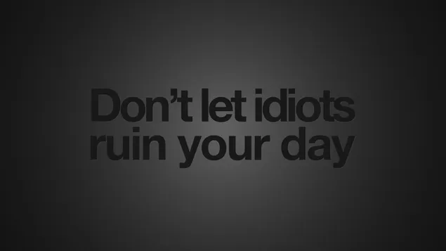 Don't let idiots ruin your day text, quote, humor