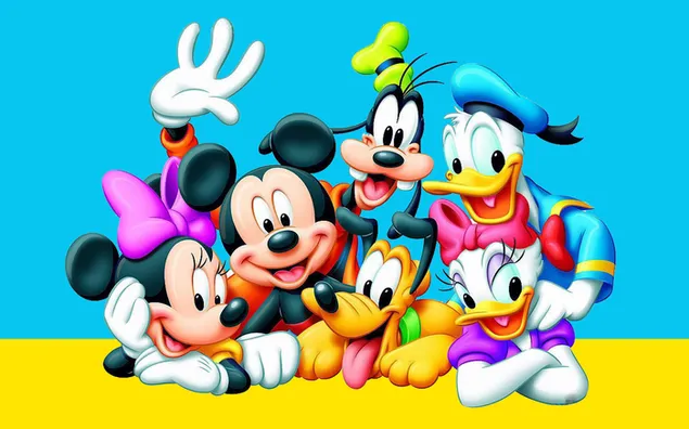 Donald duck madeliefje eend mickey mouse goofy en pluto cartoon download