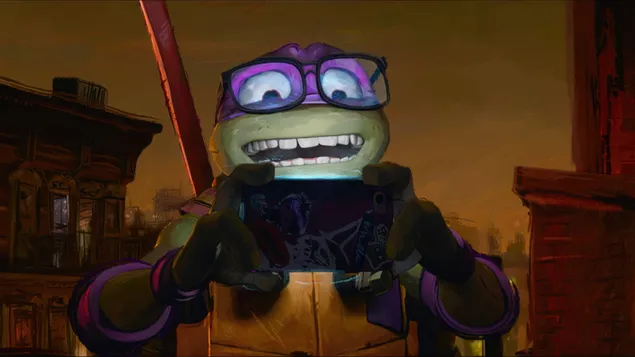 Tapeta Donatello z kresleného filmu Teenage Mutant Ninja Turtles: Mutant Mayhem 4K