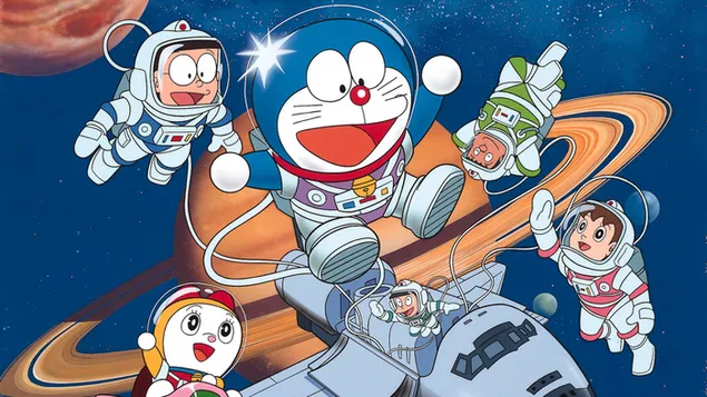 doraemon dan timnya di luar angkasa unduhan