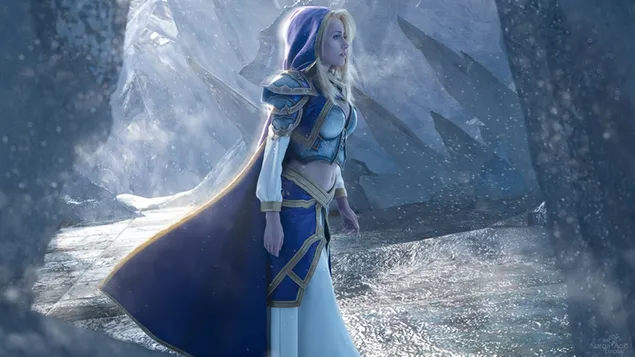 Crystal Maiden persona Conduit of the blueheart Persona from DOTA 2 4K  wallpaper download