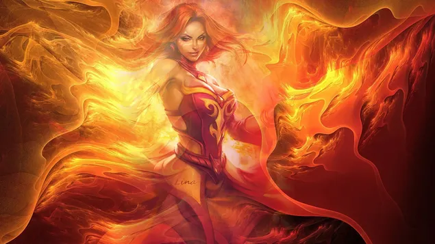 Dota 2 héroes de fuego - Diosa del fuego descargar