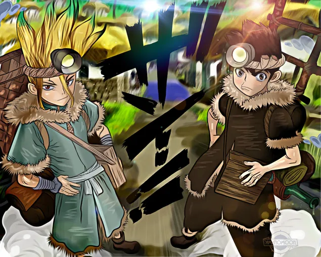 dr. stone - taiju oki & senku ishigami lataa