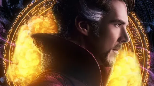 Доктор Стрэнг и его магия за ним 4K обои