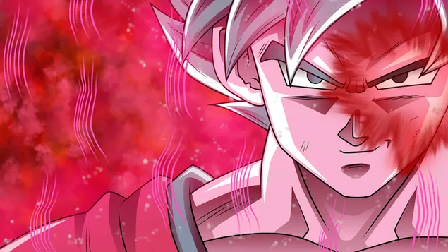 Dragon Ball Super - Goku Roter Hintergrund 4K Hintergrundbild