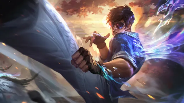 sinyaya tsvetovaya skhema dragon fist 'lee sin' - league of legends (lol) skachat'