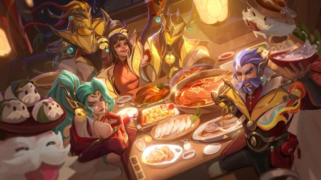 Drakenlantaarnfeest | League of Legends (LOL) 4K achtergrond