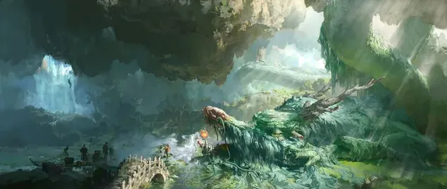 Дракон при смерти 2K обои