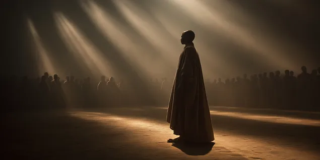 Il·luminació dramàtica de l'escenari 2K fons de pantalla