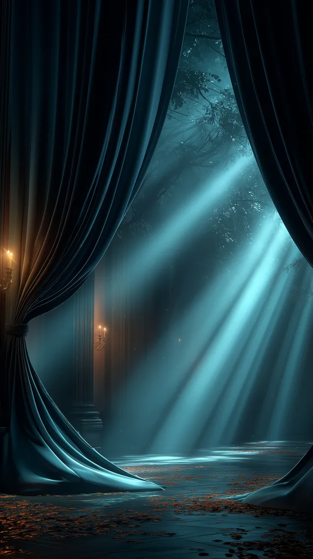 rem cua mo ra an tuong voi chum sang trong can phong bi an tai xuong