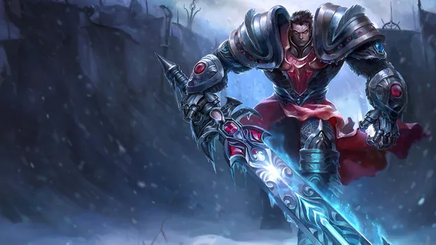 Dreadknight 'Garen' Sıçrama Sanatı - League of Legends (LOL) 4K duvar kağıdı