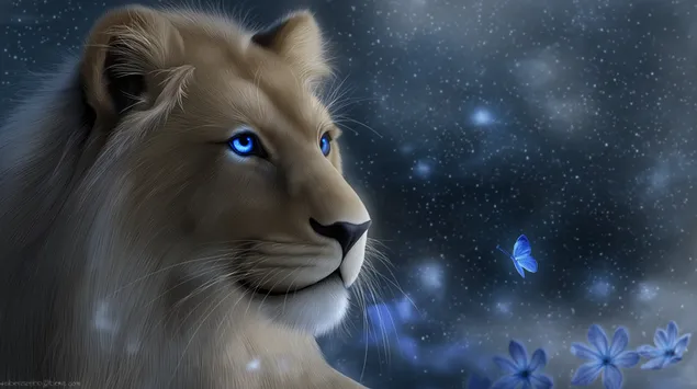 luani enderrimtar me sy blu te ndritshem qe shikon fluturen shkarkim