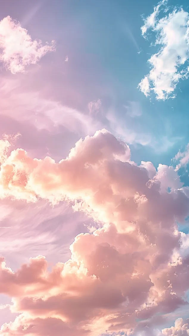 nuvols roses de somni sota un cel pastel suau baixada