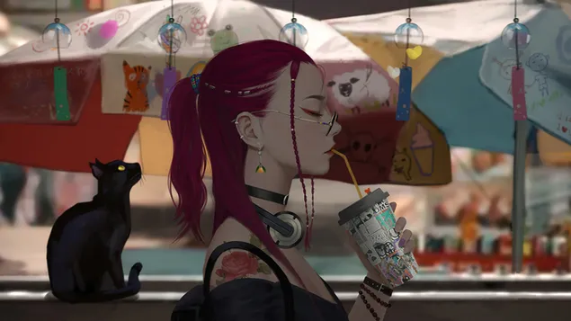 Taustpilt Kassiga restoranis joomine 4K