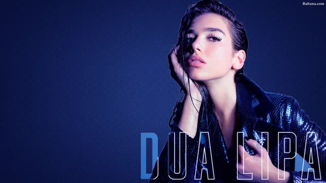 Dua lipa cabello corto peinado hacia atrás y mano en el cuello HD fondo de pantalla