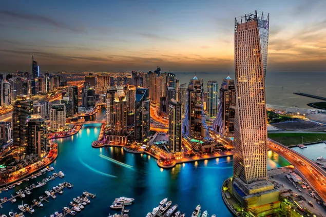 Gedung Pencakar Langit Dubai 6K wallpaper