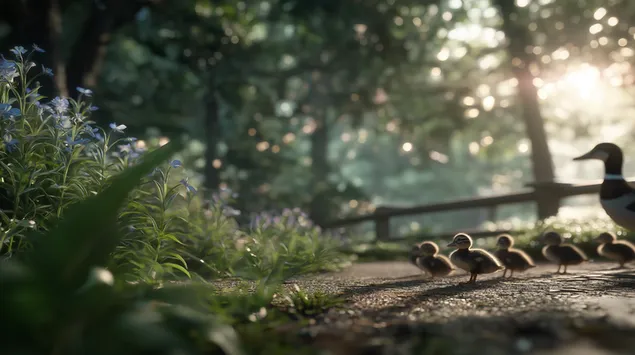 kacsacsalad setal egy napsutotte osvenyen termeszetes kornyezetben letoltes