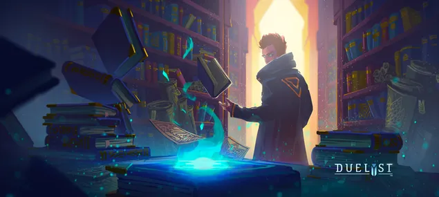 Duelyst（ビデオゲーム）-Magic in the Library 2K 壁紙