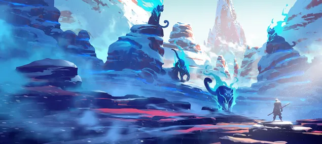 Duelyst-ウィンターアーツ 2K 壁紙