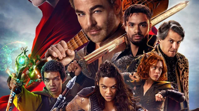 پوستر بازیگران فیلم Dungeons & Dragons: Honor Among Thieves کاغذدیواری  4K