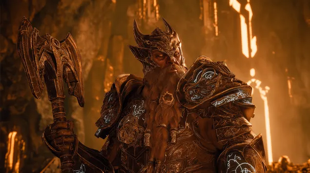 Tapeta Trpasličí šampion v bojově připraveném oděvu 2K