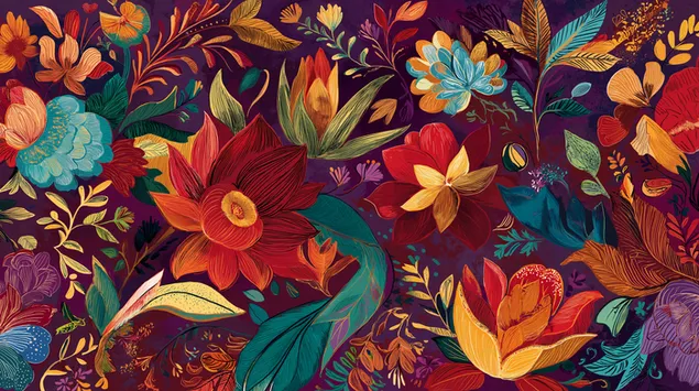 Dinamična apstraktna umjetnost s uzorcima inspiriranim marokanskim i mogulskim stilom 2K pozadina