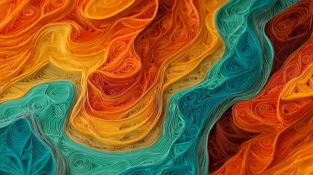 dynamesch abstrakt pabeier quilling wellen & wirbel textur eroflueden