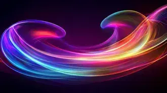 Rastros de luz neon dinâmicos em movimento 8K papel de parede