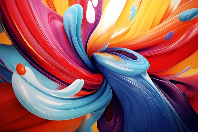 מערבולת דינמית של צבעים מרהיבים 2K טפט