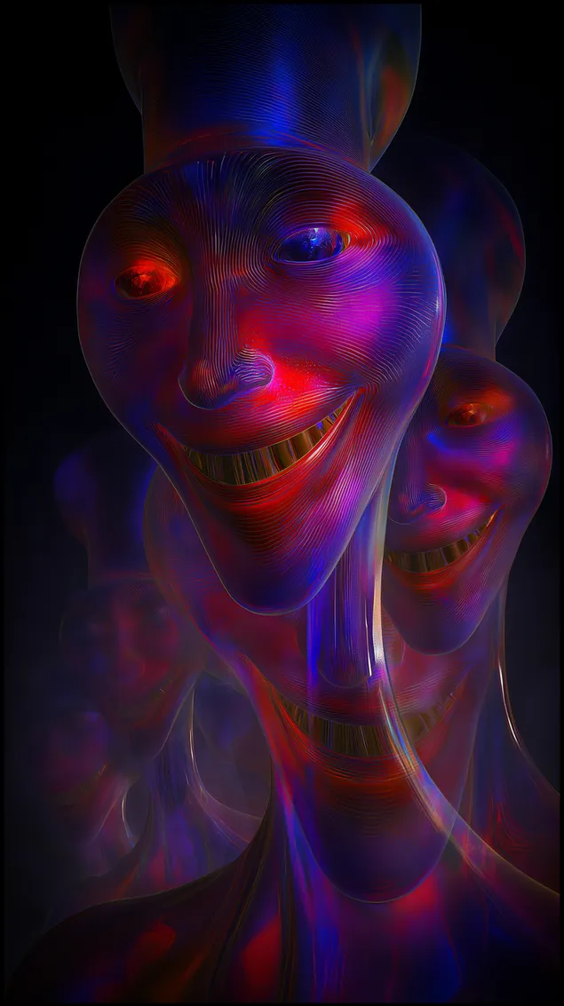 具有表情的动态纹理实体 HD 壁纸