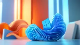dynamic wave of vibrant blue and coral elegance