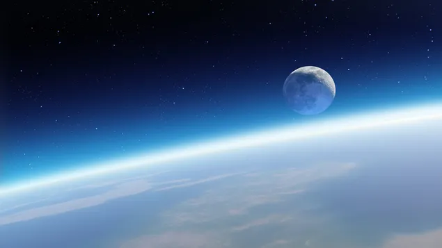 tierra y luna 4K fondo de pantalla