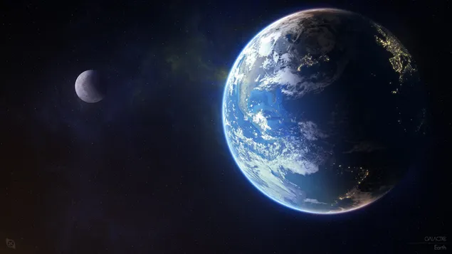 Uitzicht op aarde en planeten vanuit de ruimte download