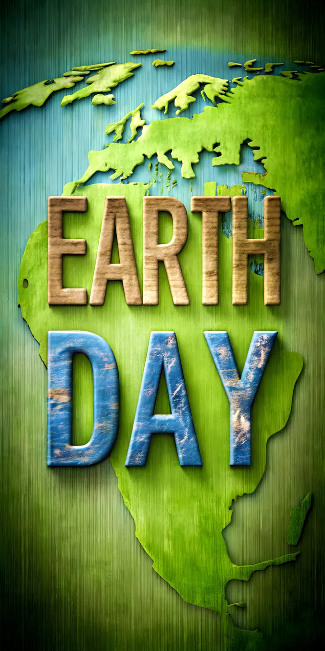 ברכת טקסט ליום כדור הארץ עם עיצוב נקי וטבעי 2K טפט